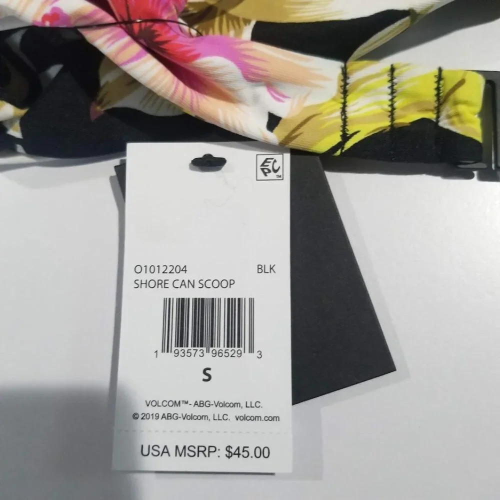 Volcom Shore She Can Scoop-Neck Bikini Top Size Small